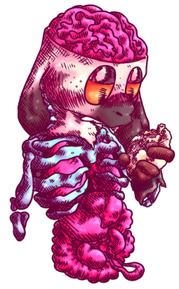 This image has some stylisation plus a gore upcharge.